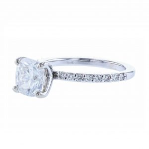 14K White Gold 16 Diamond Engagement Ring