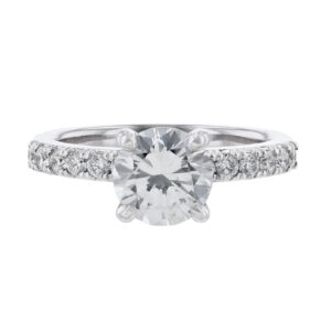 Nazarelle Round Diamond Accent Engagement Ring
