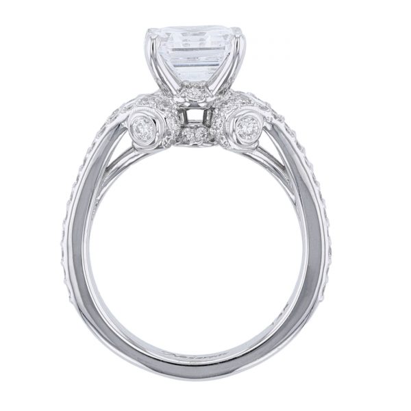 Nazarelle 14K White Gold 89 Diamond Engagement Ring