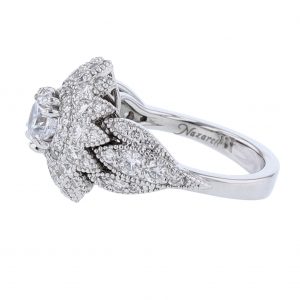14K White Gold 64 Diamond Engagement Ring
