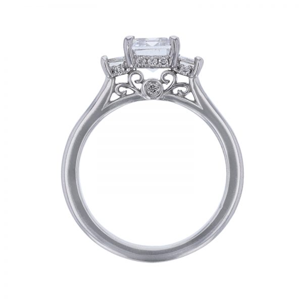 Nazarelle 14K Double Emerald Cut Diamond Ring