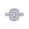 14K WG Certified Emerald Cut Diamond Ring