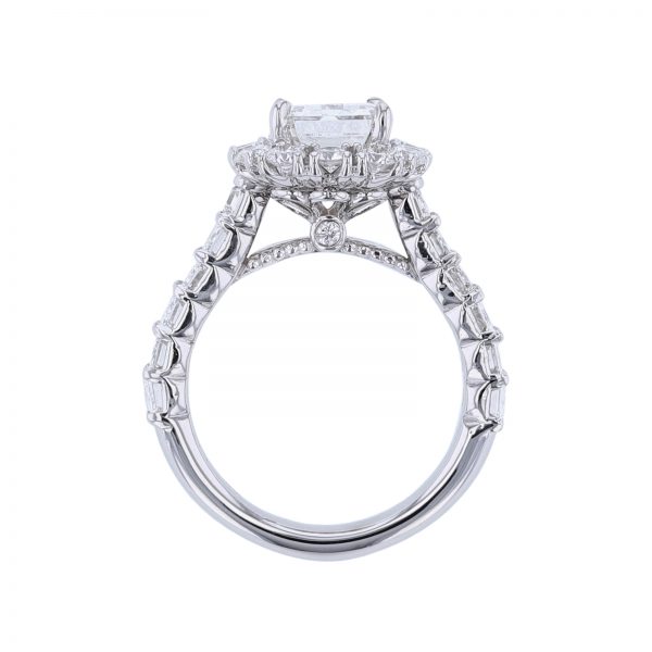 14K WG Certified Emerald Cut Diamond Ring