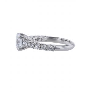 18K White Gold Ten Diamond Engagement Ring