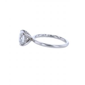 14K White Gold 12 Diamond Engagement Ring