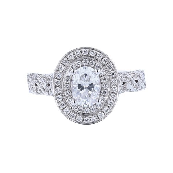 Nazarelle K White Gold 186 Diamond Engagement Ring