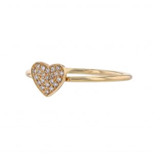 Yellow Gold Heart Diamond Ring