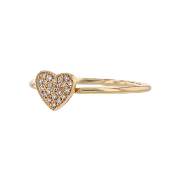 Yellow Gold Heart Diamond Ring