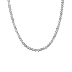 18K White Gold Diamond Necklace 8.22ct