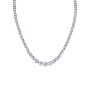 18K White Gold Diamond Necklace 10.03ct