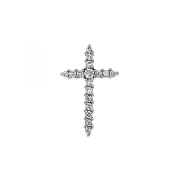 Platinum Diamond Cross Pendant, 0.30 Carat