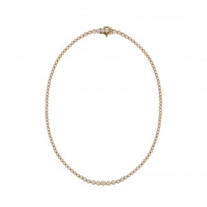 18K Yellow Gold Diamond Tennis Necklace, 5.00ct