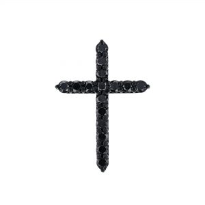 Black Diamond Cross Pendant, 1.50ct