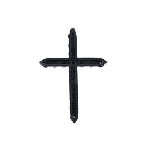 Black Diamond Cross Pendant, 1.50ct