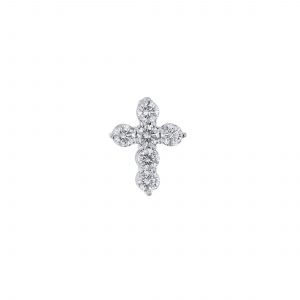 Five Diamond Mini Cross Pendant, 0.38ct