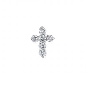 Five Diamond Mini Cross Pendant, 0.52ct