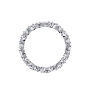 Tapered Baguette Round Diamond Band