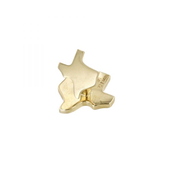 14K Yellow Gold Texas Diamond Cufflinks - Back