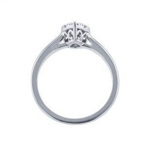 Pear Shape Round Diamond Promise Ring