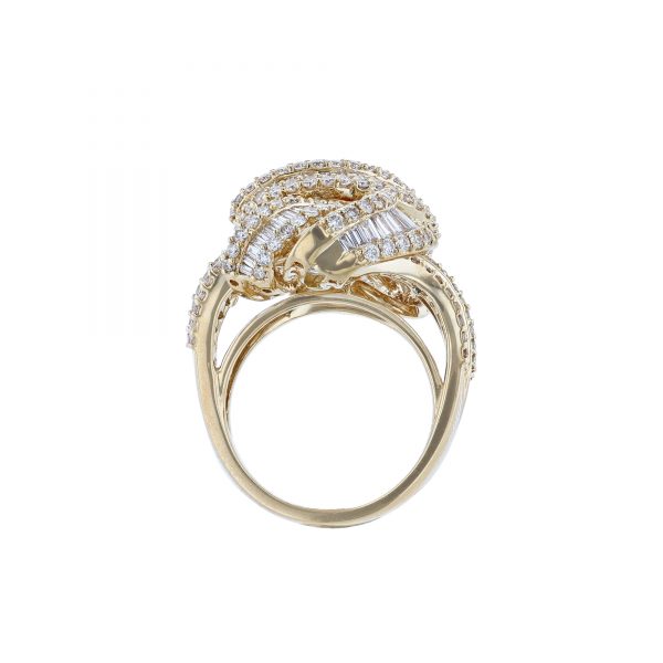 Twisted Knot Diamond Cocktail Ring, 4.39ct.