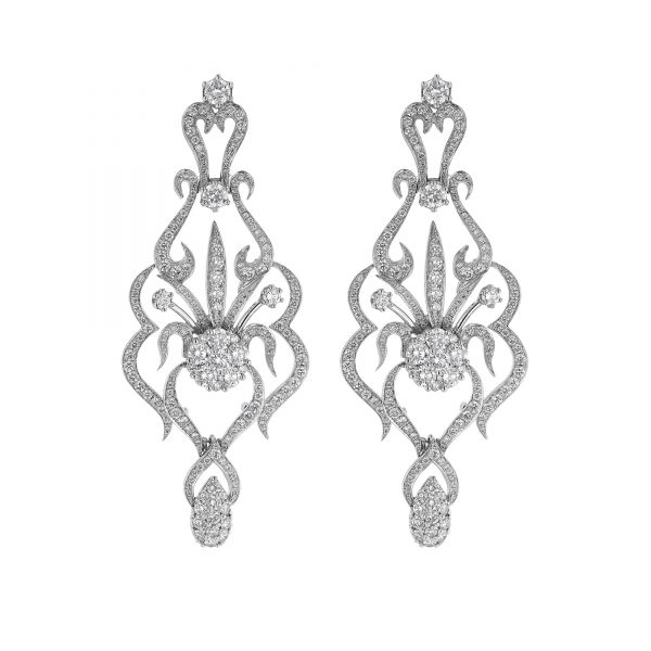 Diamond Chandelier Earrings, 6.02ct.