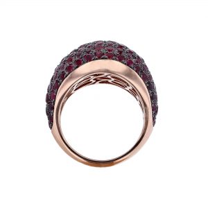 14K Rose Gold Ruby Dome Ring