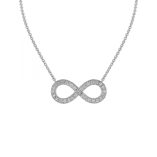 Infinity Diamond Accent Necklace, 0.72ct.