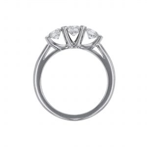 Open Bezel Three Stone Diamond Ring
