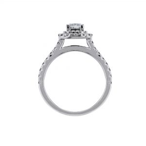 Princess Diamond Double Halo Ring, 1.22ct.