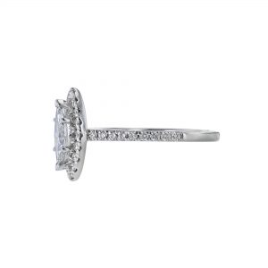 Marquise Diamond Halo Engagement Ring 0.95ct