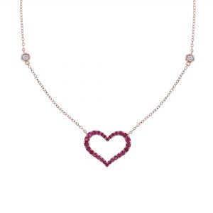 Ruby Heart pendant necklace