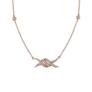 Interwoven Diamond Pendant Necklace