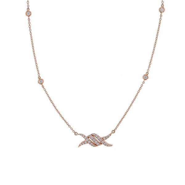 Interwoven Diamond Pendant Necklace