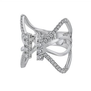 Split Open Butterfly Wing Diamond Ring