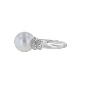 South Sea Pearl Diamond Rondel Ring