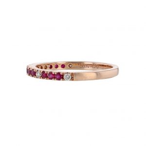 Ruby with Diamond Accents Stackable Band